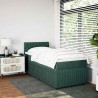Sommier à lattes de lit avec matelas Vert foncé 90x200 cm 