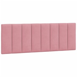 Lit avec matelas rose 140x190 cm velours 