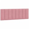 Lit avec matelas rose 140x190 cm velours 