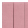 Lit avec matelas rose 140x190 cm velours 