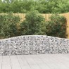 Paniers à gabions arqués 4 pcs 400x30x60/80 cm Fer galvanisé 