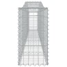 Paniers à gabions arqués 4 pcs 400x30x60/80 cm Fer galvanisé 
