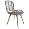 Chaises à manger lot de 6 marron rotin naturel 