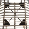 Chaises à manger lot de 6 marron rotin naturel 