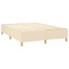 Sommier à lattes de lit avec matelas Crème 140x190 cm Tissu 