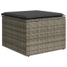 Salon de jardin 6 pcs avec coussins gris résine tressée 