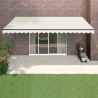 Auvent rétractable crème 5x3 m tissu et aluminium 