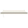 Auvent rétractable crème 5x3 m tissu et aluminium 