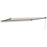 Auvent rétractable crème 5x3 m tissu et aluminium 