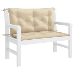 Coussin de banc de jardin beige 100x(50+50)x7 cm tissu oxford 