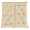 Coussin de banc de jardin beige 100x(50+50)x7 cm tissu oxford 