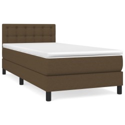 Sommier à lattes de lit avec matelas Marron foncé 80x200 cm 