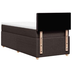 Sommier à lattes de lit avec matelas Marron foncé 90x190 cm 