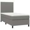 Sommier à lattes de lit avec matelas Gris foncé 80x200 cm Tissu 