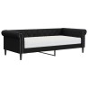 Lit de jour avec matelas noir 90x200 cm similicuir 