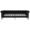 Lit de jour avec matelas noir 90x200 cm similicuir 