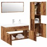 Ensemble de meubles salle de bain 4 pcs bois d'ingénierie 