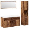 Ensemble de meubles salle de bain 4 pcs bois d'ingénierie 