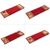 Tapis d'escalier autoadhésifs 5 pcs 65x21x4 cm Rouge 