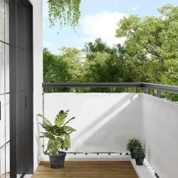 Écran de balcon blanc 90x700 cm 100% polyester oxford 