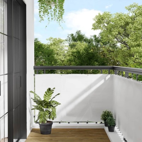 Écran de balcon blanc 90x700 cm 100% polyester oxford 