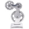 Serre-livres2 pcs Argent 10x10x22 cm Aluminium Cog 