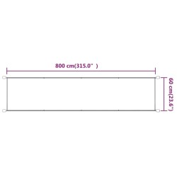 Auvent vertical Bleu 60x800 cm Tissu oxford 