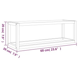 Porte-serviette 60x20x20 cm Bois massif de noyer 
