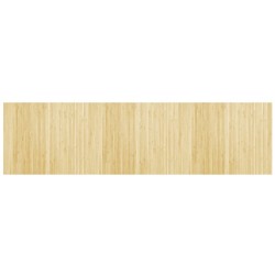 Tapis rectangulaire naturel clair 80x300 cm bambou 