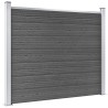 Ensemble de panneau de clôture WPC 353x146 cm Noir   