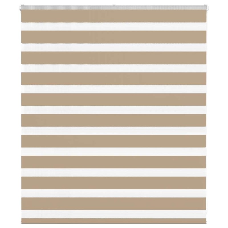 Store zèbre marron sable largeur du tissu 115,9 cm polyester 