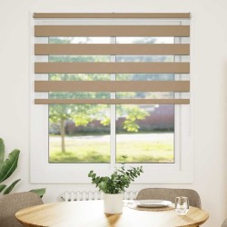 Store zèbre marron sable largeur du tissu 115,9 cm polyester 