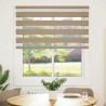 Store zèbre marron sable largeur du tissu 115,9 cm polyester 