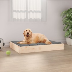 Lit pour chien 71,5x54x9 cm Bois de pin solide 