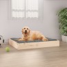 Lit pour chien 71,5x54x9 cm Bois de pin solide 
