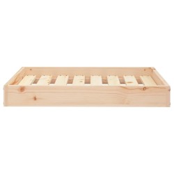 Lit pour chien 71,5x54x9 cm Bois de pin solide 