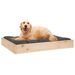 Lit pour chien 71,5x54x9 cm Bois de pin solide 