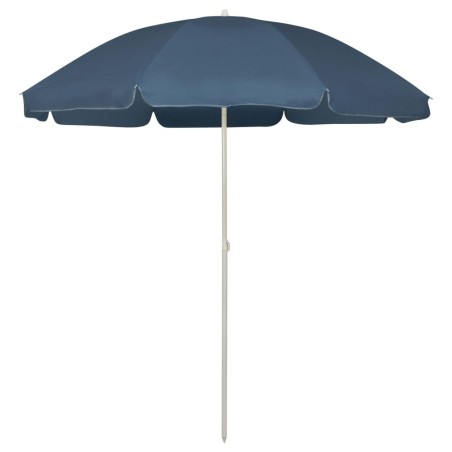 Parasol de plage bleu 240 cm 