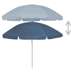 Parasol de plage bleu 240 cm 