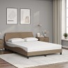 Lit avec matelas cappuccino 140x190 cm similicuir 