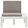 Chaises de salon de jardin et coussins lot de 4 Plastique Blanc 