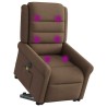 Fauteuil inclinable de massage électrique Marron Tissu 