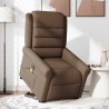 Fauteuil inclinable de massage électrique Marron Tissu 