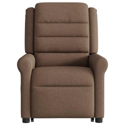 Fauteuil inclinable de massage électrique Marron Tissu 