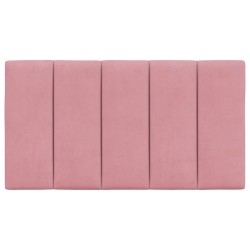 Coussin de tête de lit rose 80 cm velours 
