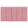 Coussin de tête de lit rose 80 cm velours 