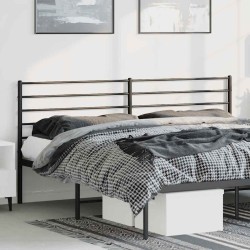 Tête de lit métal noir 180 cm 