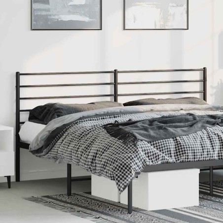 Tête de lit métal noir 180 cm 