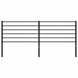 Tête de lit métal noir 180 cm 