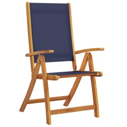 Chaises pliables de jardin lot de 6 bois d'acacia et textilène 